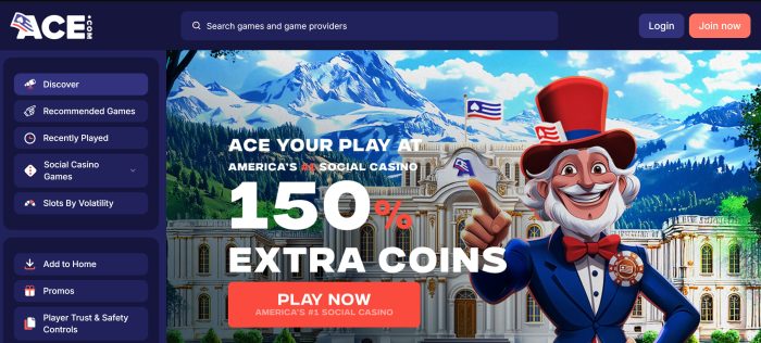 ACE.com – Big-Brand Social Casino with 700+ Games