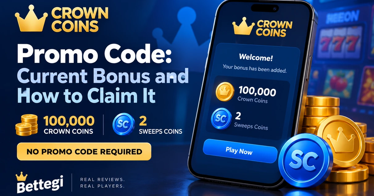 Crown Coins promo code and current signup bonus